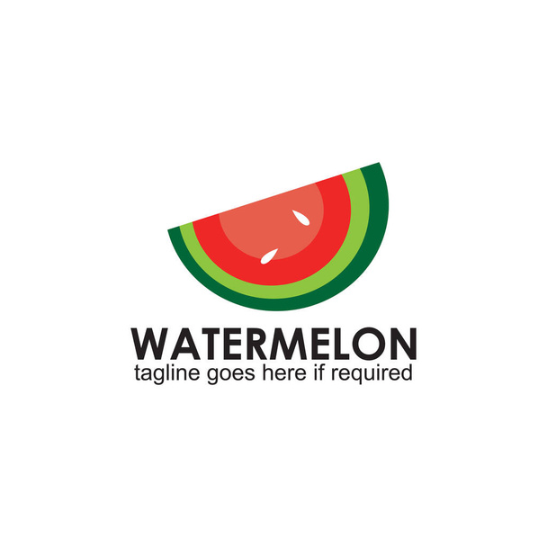 Vesimeloni hedelmä logo suunnittelu vektori malli - Vektori, kuva