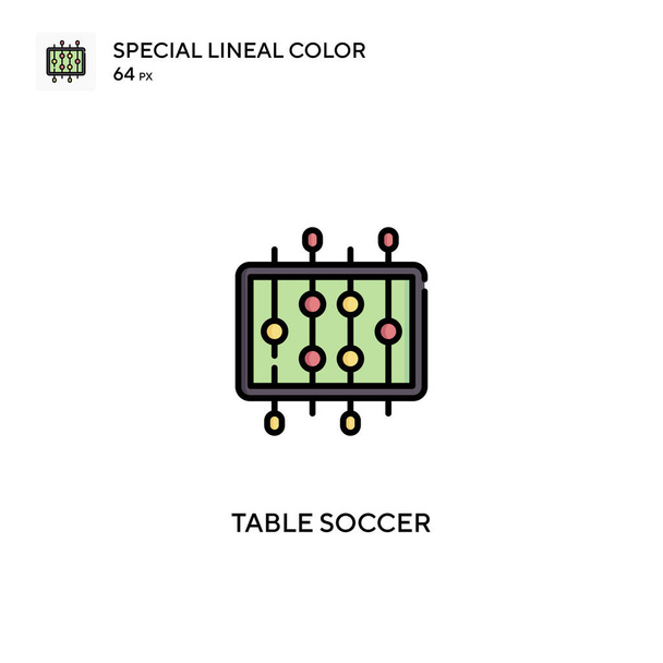 テーブルサッカーの特別な線形カラーベクトルアイコン。あなたのビジネスプロジェクトのテーブルサッカーアイコン - ベクター画像