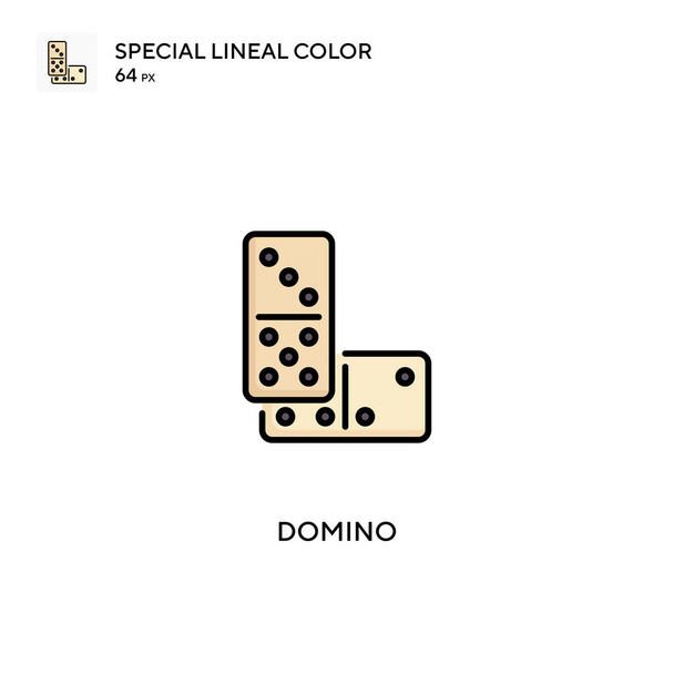 Domino special lineal color vector icon. Domino icons for your business project - Vector, Image