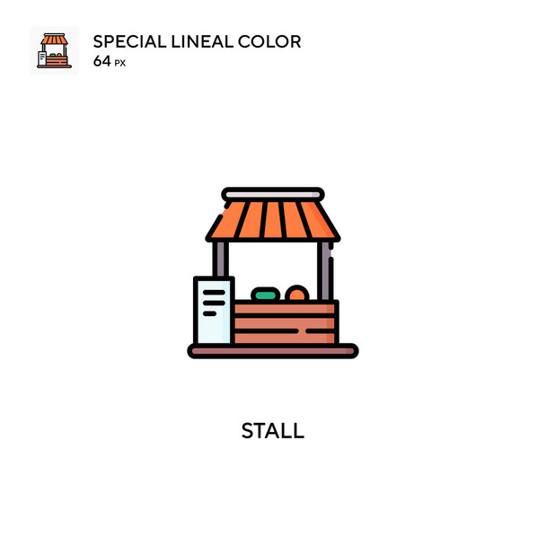 Stall Icono especial de vector de color lineal. Detenga iconos para su proyecto empresarial - Vector, Imagen