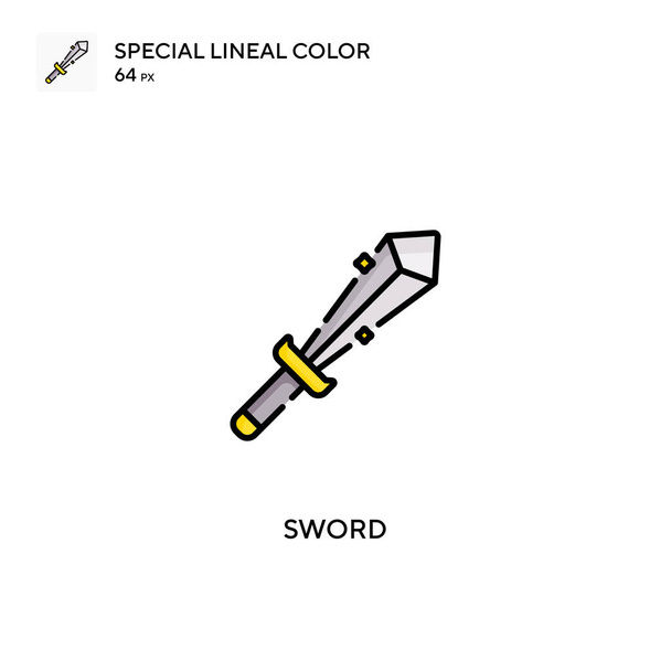 Espada ícone vetorial de cor linear especial. Ícones de espada para o seu projeto de negócio
 - Vetor, Imagem