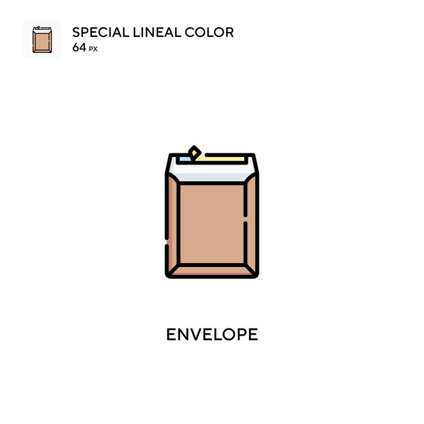Umschlag Spezielles lineares Farbvektorsymbol. Umschlagsymbole für Ihr Geschäftsprojekt - Vektor, Bild