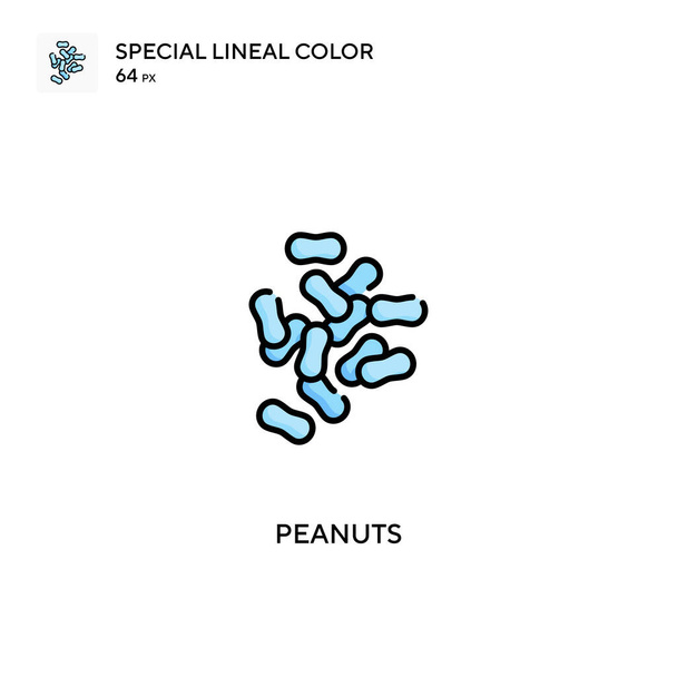 Peanuts special lineal color vector icon. Peanuts icons for your business project - Vector, Image