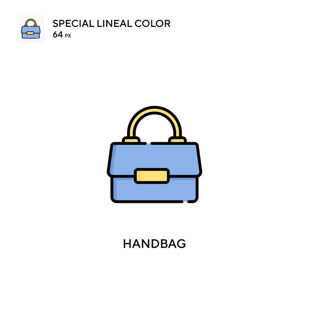 Sac à main Spécial lineal icône vectorielle de couleur. Icônes de sac à main pour votre projet d'entreprise - Vecteur, image