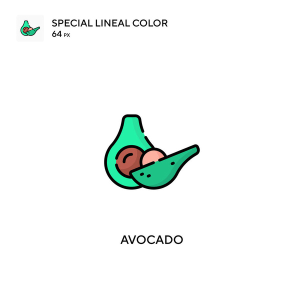 Avocado Speciale icona vettoriale a colori lineari. Icone Avocado per il tuo progetto aziendale - Vettoriali, immagini