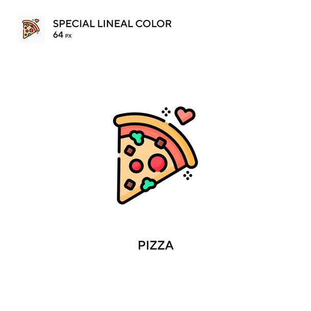 Pizza Speciale icona vettoriale a colori lineari. Icone della pizza per il tuo progetto aziendale - Vettoriali, immagini