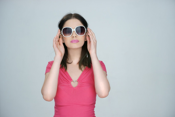 Mujer sexy en gafas de sol de moda
 - Foto, Imagen
