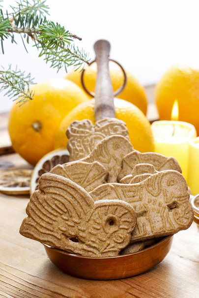 Speculaas is a type of spiced shortcrust biscuit, traditionally - Valokuva, kuva