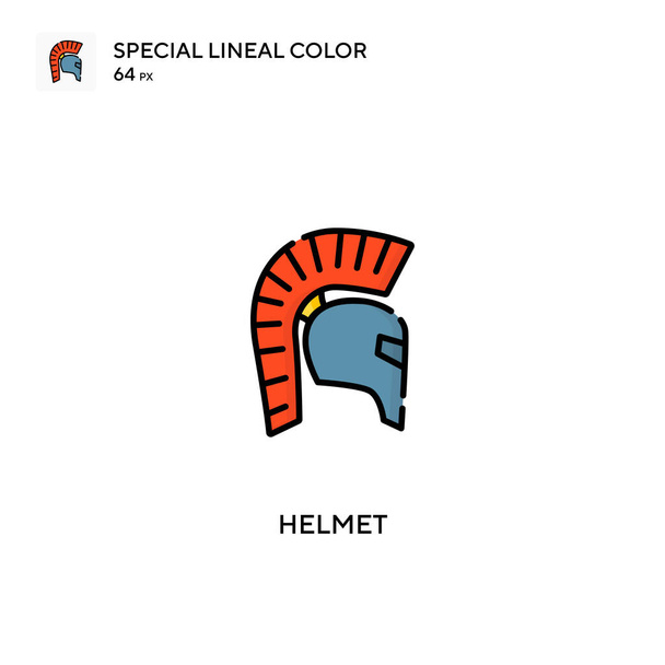 Helma Speciální lineární barevný vektor ikona. Ikony helmy pro váš obchodní projekt - Vektor, obrázek
