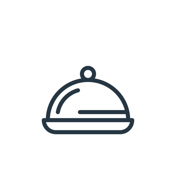 serving dish icon vector from kitchen concept. Thin line illustration of serving dish editable stroke. serving dish linear sign for use on web and mobile apps, logo, print media. - Vector, Image