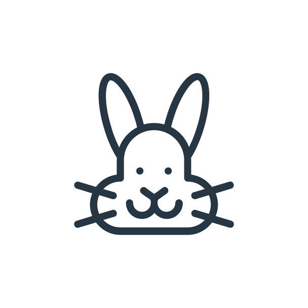 Veterinerlik konseptinden tavşan ikonu vektörü. Düzenlenebilir tavşan vuruşunun ince çizgisi. Web ve mobil uygulamalarda kullanmak için tavşan doğrusal işareti, logo, yazdırma ortamı. - Vektör, Görsel