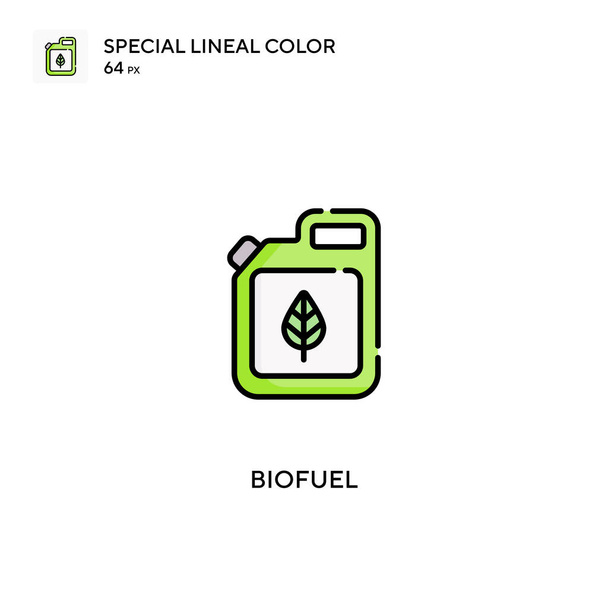 Биотопливо специальная линейная цветовая векторная иконка. Значки биотоплива для Вашего бизнес-проекта - Вектор,изображение