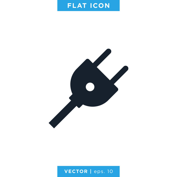 Electric Plug Icon Vector Design Template - Vector, Image