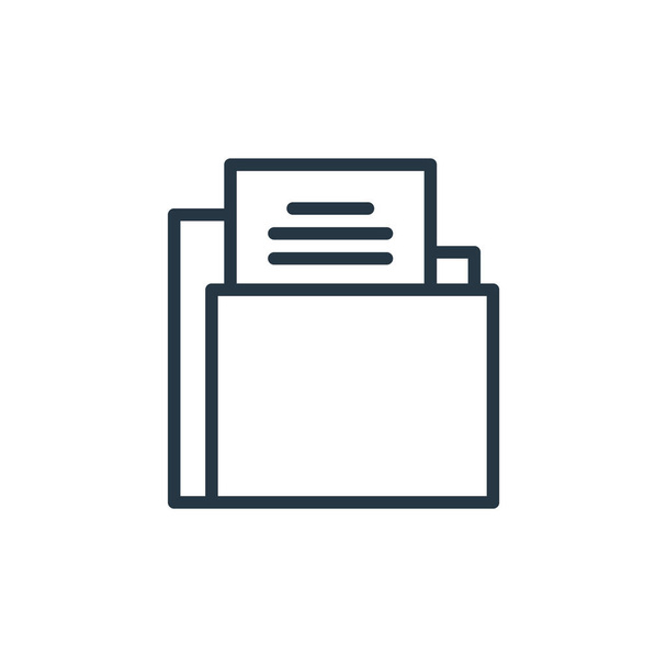 Dateisymbolvektor aus Geschäfts- und Bürokonzept. Dünne Darstellung des editierbaren Strichs der Datei. Lineares Dateizeichen für Web- und Mobile-Apps, Logo, Printmedien. - Vektor, Bild
