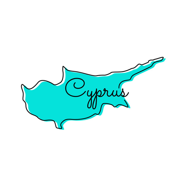 Kyproksen kartta vektori suunnittelu malli. - Vektori, kuva