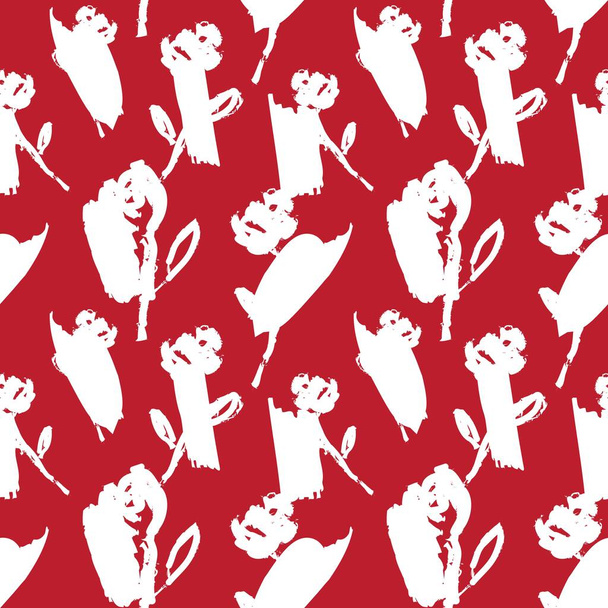 Красный цветок мазки плавный фон шаблона для модных принтов, графики, фона и ремесел - Вектор,изображение