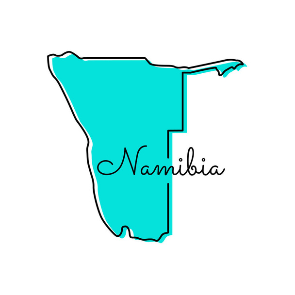 La mappa di Namibia Vector Design Template. - Vettoriali, immagini