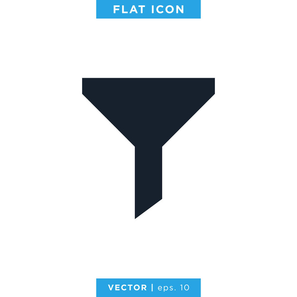 Filter, trechter pictogram vectorontwerp sjabloon. - Vector, afbeelding