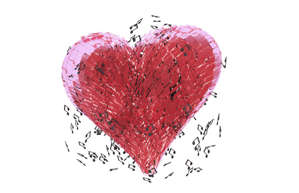 zenei dobogó szív - Fotó, kép