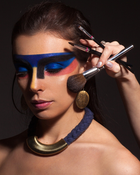 Portrait of woman with art make-up - Фото, зображення