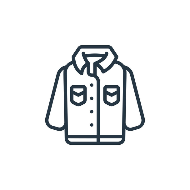 coat icon vector from fashion and clothing concept. Thin line illustration of coat editable stroke. coat linear sign for use on web and mobile apps, logo, print media. - Διάνυσμα, εικόνα