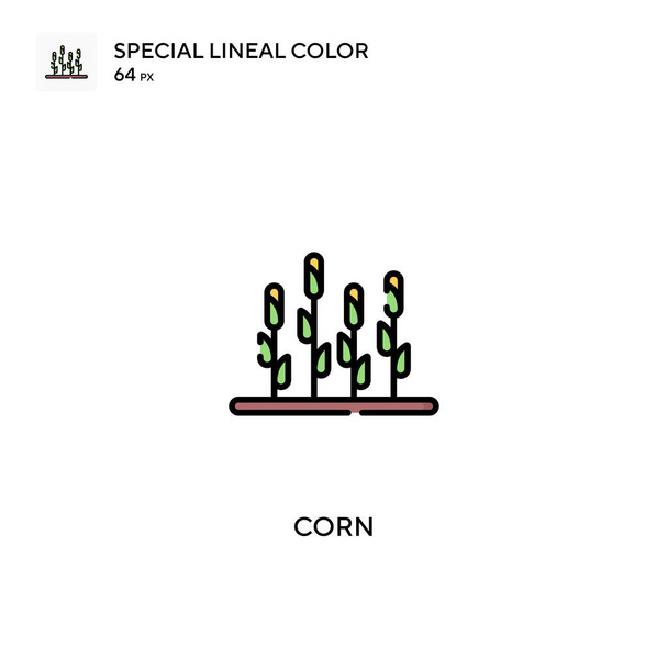Maïs Speciale lijnkleur vector pictogram. Maïs iconen voor uw business project - Vector, afbeelding