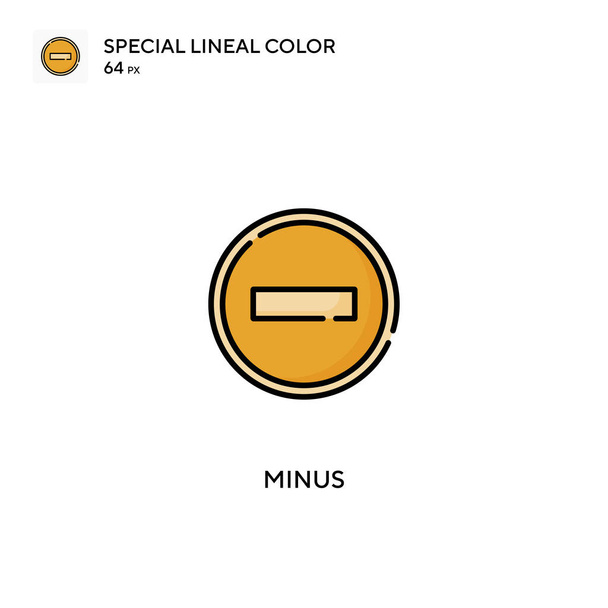 Minus special lineal color vector icon. Minus icons for your business project - Vector, Image