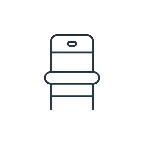 家具の装飾コンセプトの椅子のアイコンベクトル。椅子編集可能なストロークの細い線イラスト。ウェブとモバイルアプリ、ロゴ、印刷メディアで使用するための椅子リニアサイン. - ベクター画像