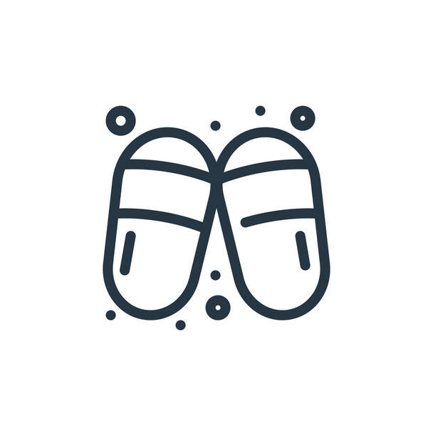 vettore icona sandalo dal concetto di sauna. Illustrazione linea sottile di colpo modificabile sandalo. segno lineare sandalo per l'uso su applicazioni web e mobili, logo, supporti di stampa. - Vettoriali, immagini