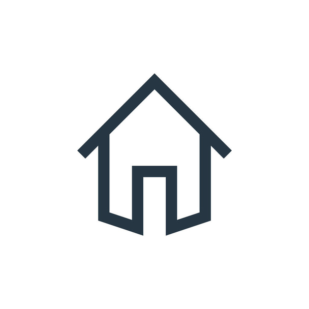 home icon vector van e-commerce basis ui concept. Dunne lijn illustratie van thuis aanpasbare beroerte. home lineair teken voor gebruik op web en mobiele apps, logo, printmedia. - Vector, afbeelding