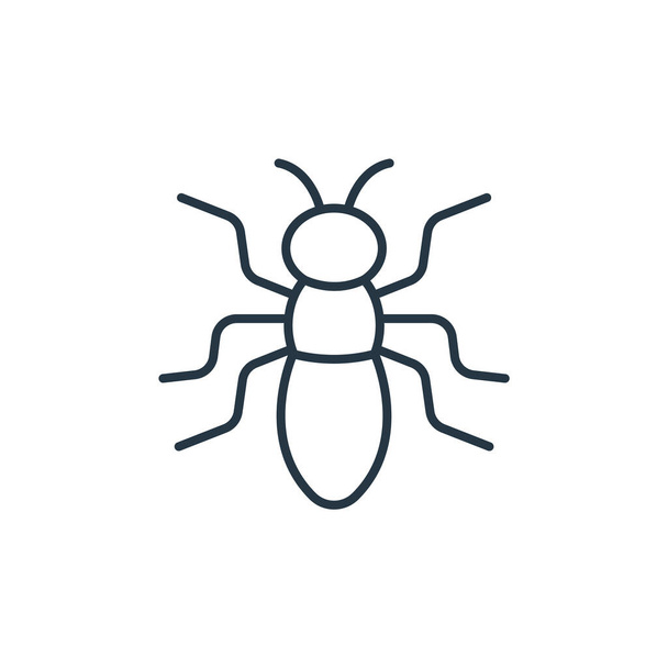 bugs icon vector from animals concept. Thin line illustration of bugs editable stroke. bugs linear sign for use on web and mobile apps, logo, print media. - Vector, Image