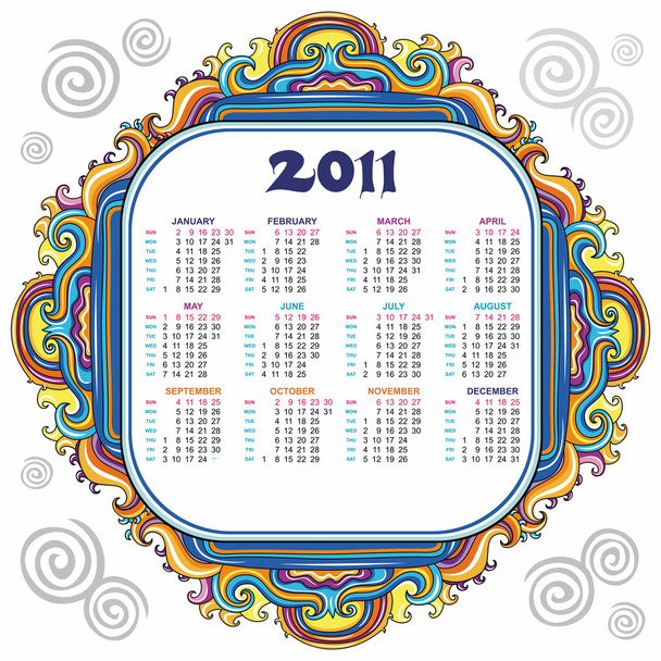 Kalenteri vuodelle 2011
 - Vektori, kuva
