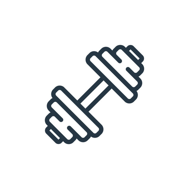 dumbbell icon vector from fitness and gym concept. Thin line illustration of dumbbell editable stroke. dumbbell linear sign for use on web and mobile apps, logo, print media. - Vector, Image
