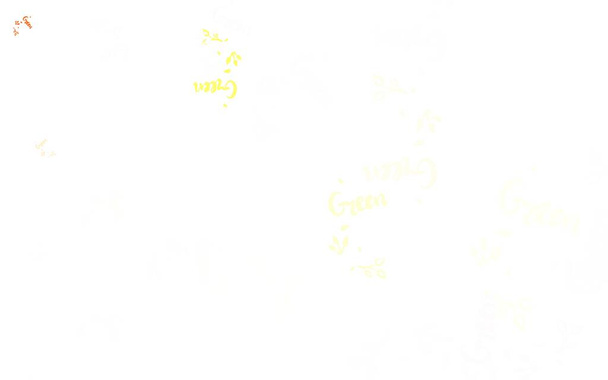 Світло-оранжевий вектор абстрактний візерунок з листям, гілками. Doodle ілюстрація листя і гілок в стилі орігамі. Елегантний візерунок для вашої брендбуку
. - Вектор, зображення