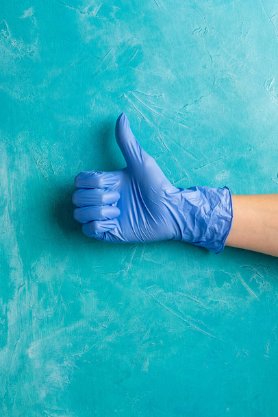 covid-19 prevention medical support hand gloves - 写真・画像