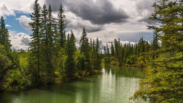 Όμορφο φυσικό τοπίο του ποταμού Elbow, Αλμπέρτα, Καναδάς - Φωτογραφία, εικόνα