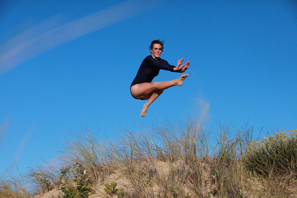 Gymnastický skok - Fotografie, Obrázek