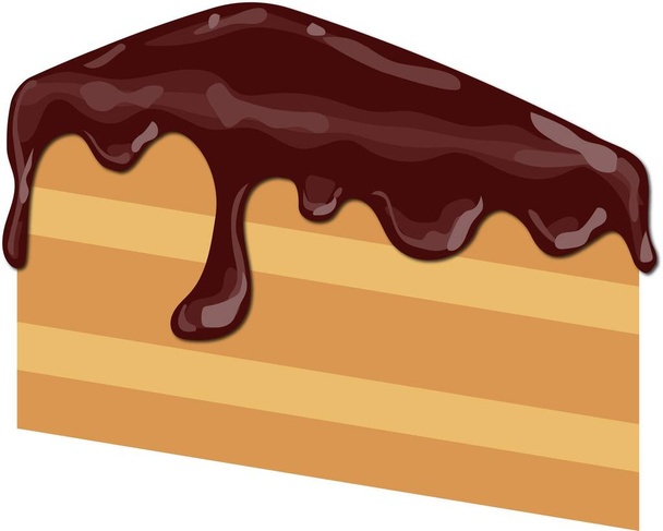 チョコレートケーキの平和 - ベクター画像