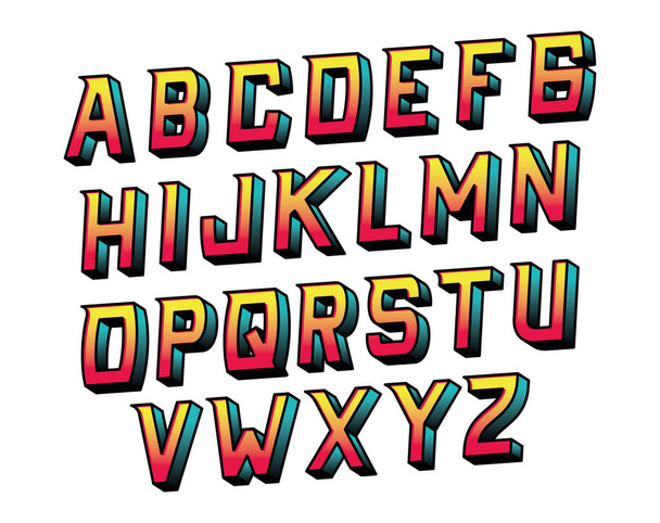 Isolated alphabet lettering vector design - Vektor, kép