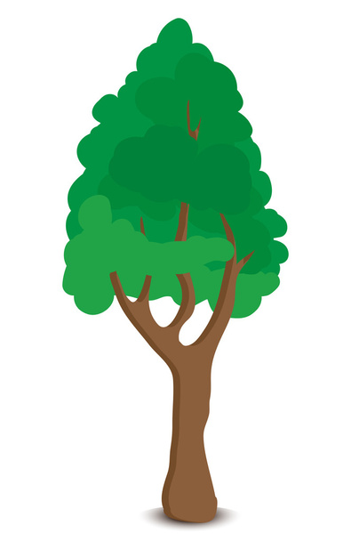 cartoon tree green - Vettoriali, immagini