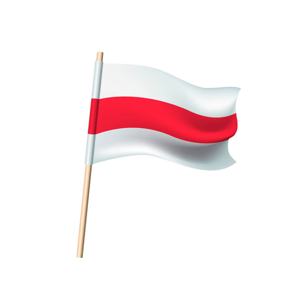 Belarus opposition flag ( white, red, white stripes). Vector illustration - Vektori, kuva