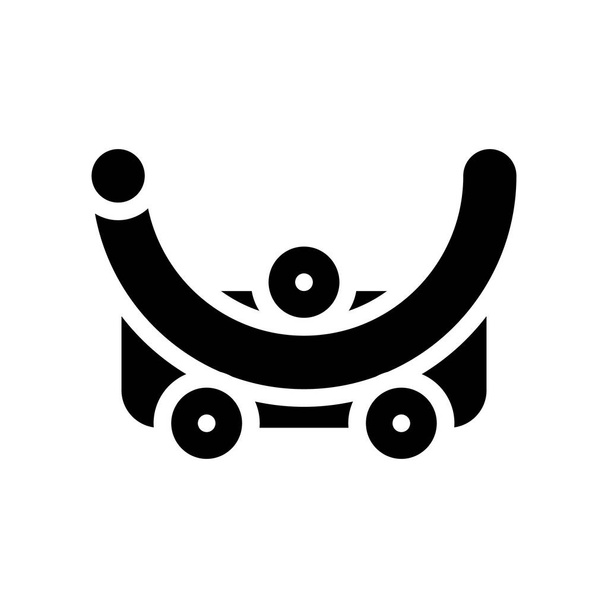 pipe bending device glyph icon vector illustration - Vector, Image
