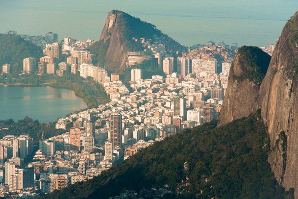 Vista aérea de los distritos de Ipanema y Leblon en Río de Janeiro, Brasil - Foto, Imagen