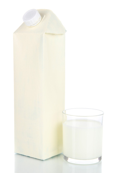 Milk pack isolated on white - Φωτογραφία, εικόνα