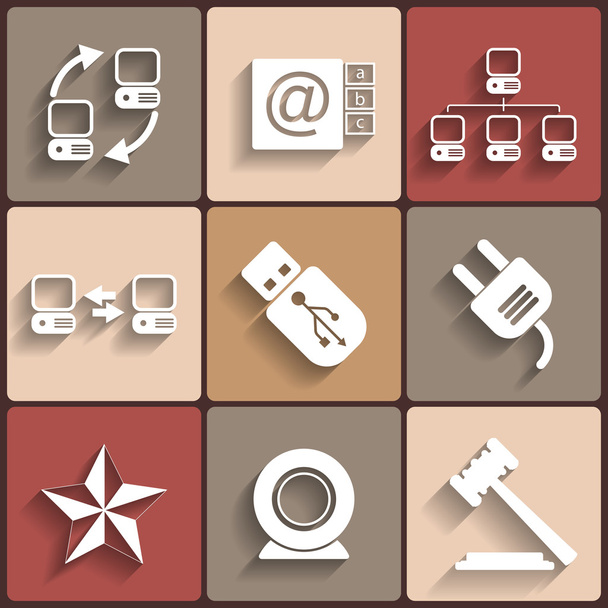 Universal Vector Flat Icons - Vector, Image