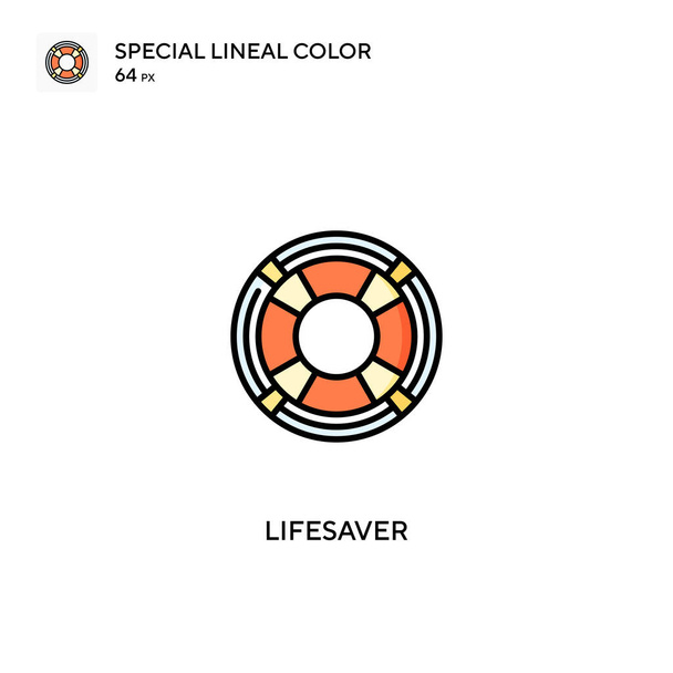 Icône vectorielle couleur linéaire spéciale Lifesaver. icônes Lifesaver pour votre projet d'entreprise - Vecteur, image