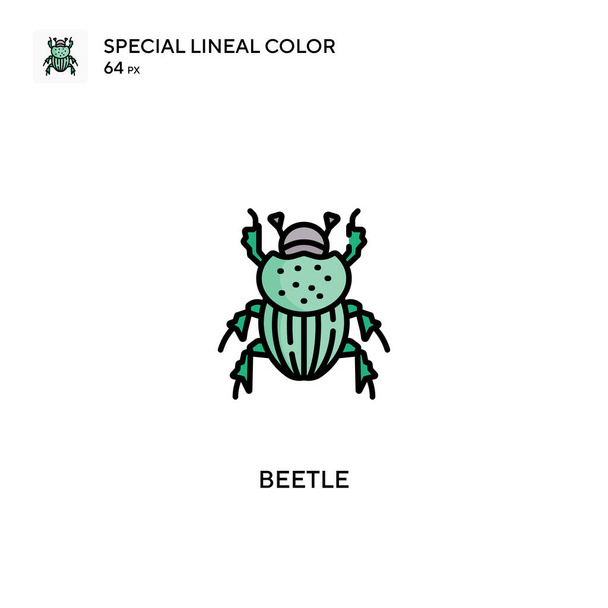 Beetle Spezielles lineares Farbvektorsymbol. Käfer-Symbole für Ihr Geschäftsprojekt - Vektor, Bild