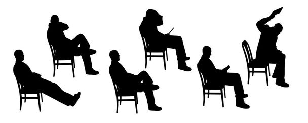 vector Silhouettes of businesspeople - Vector, Image