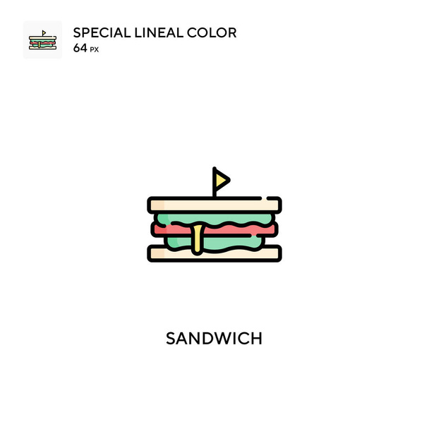 Sandwich Special lineal color vector icon. Sandwich icons for your business project - Vector, Image