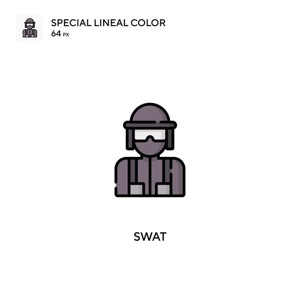 Swat Special lineal color vector icon. Swat icons for your business project - Vector, Image